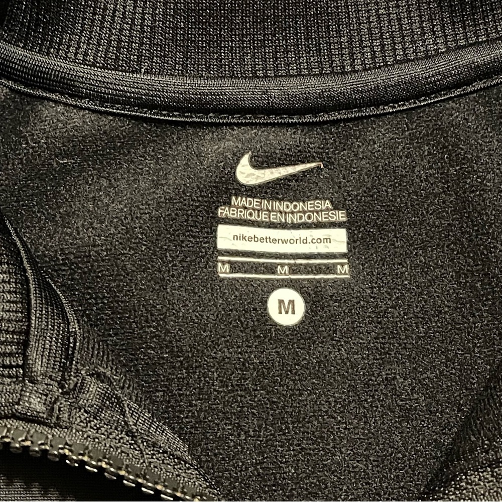 Nike Women's Sportswear Track Jacket Full Zip Black W/Pink Stripe 613658-010 Med - Picture 2 of 8